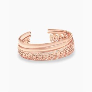 Kendra Scott Rose Gold Tiana Pinch Bracelet Set in Filigree